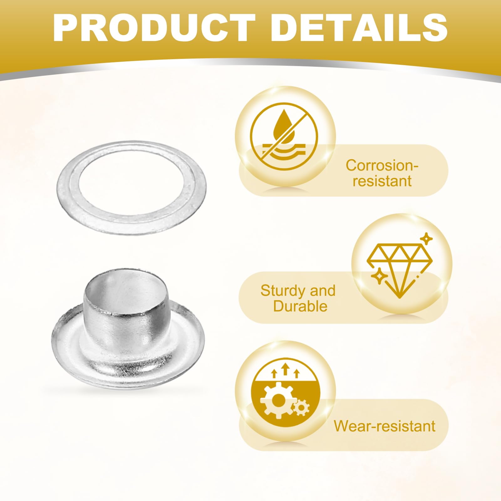 PATIKIL 5mm/3/16" Metal Eyelets - Image 3