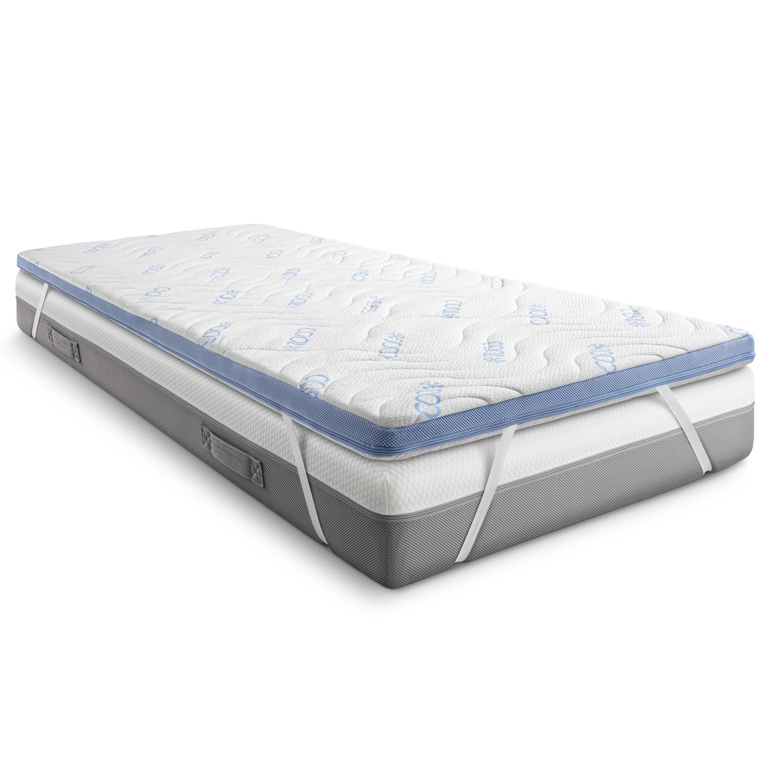 CloudComfort - Protector de colchón (7 zonas, 7 cm de altura, espuma fría, lavable, 120 x 200 cm)