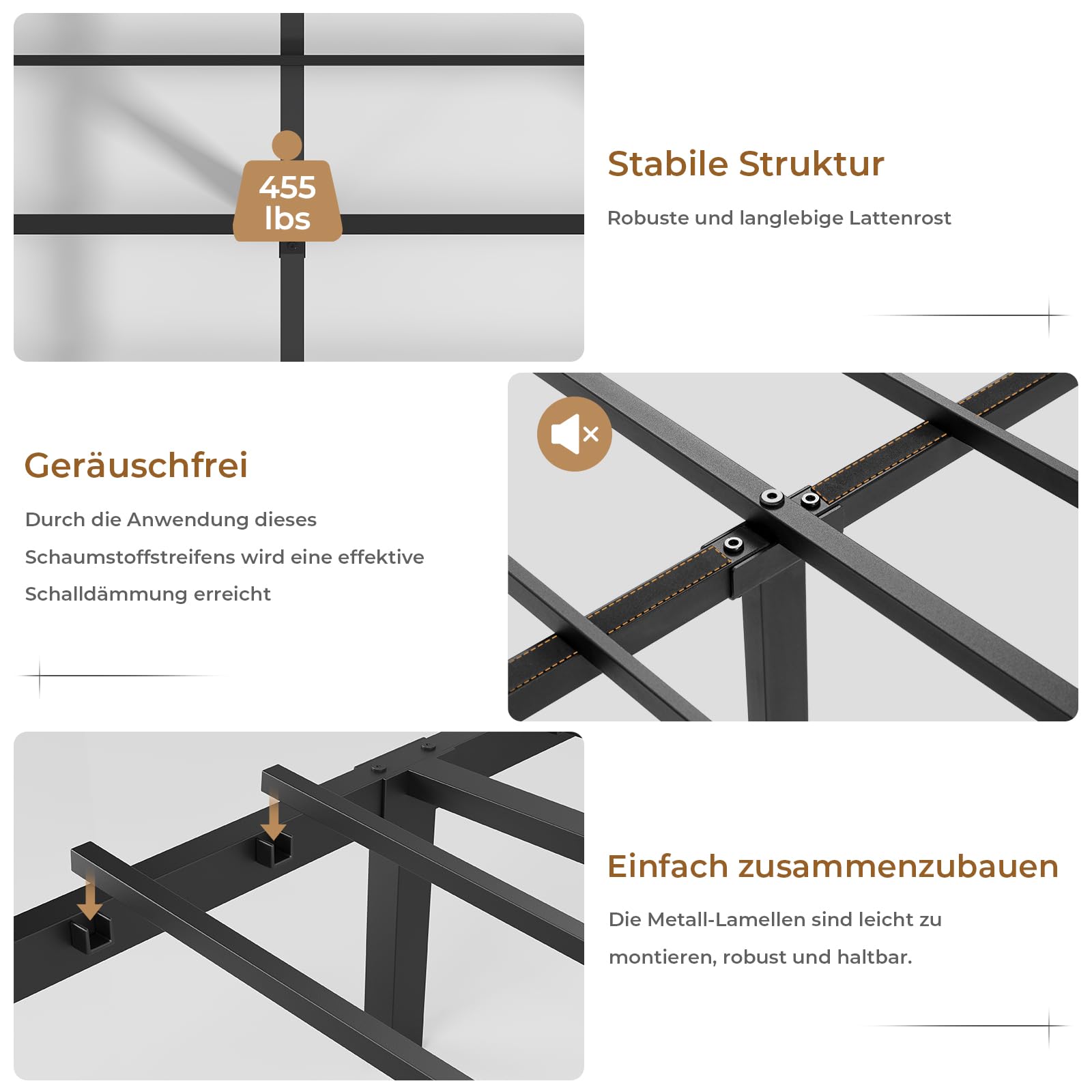 AOGLLATI Polsterbett 140x200 cm, Doppelbettgestell, Bettrahmen mit LED-Beleuchtung und Ladestation, Bettgestell mit Kopfteil, Bett Schwebebettrahmen, Metallbett, Leinen, Dunkelgrau (ohne Matratze)