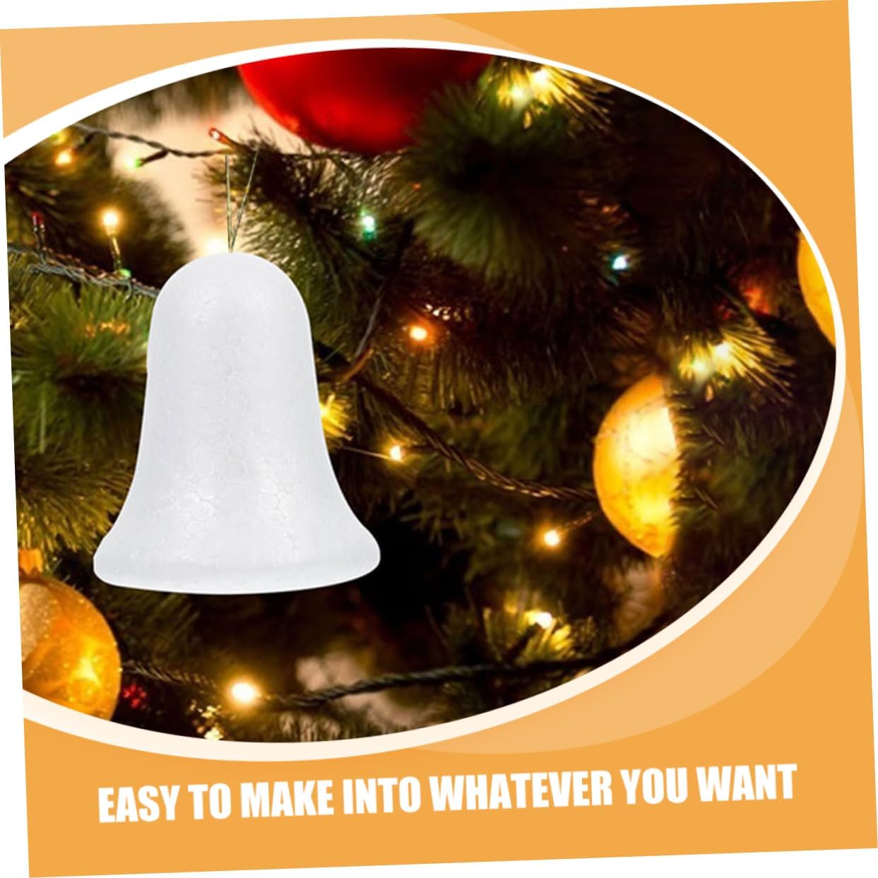 6Pcs Foam Jingle Bells for Christmas Tree Decor Bells for Crafts Festive DIY Material Unique Holiday Decorations Enhance Your Christmas Aesthetic