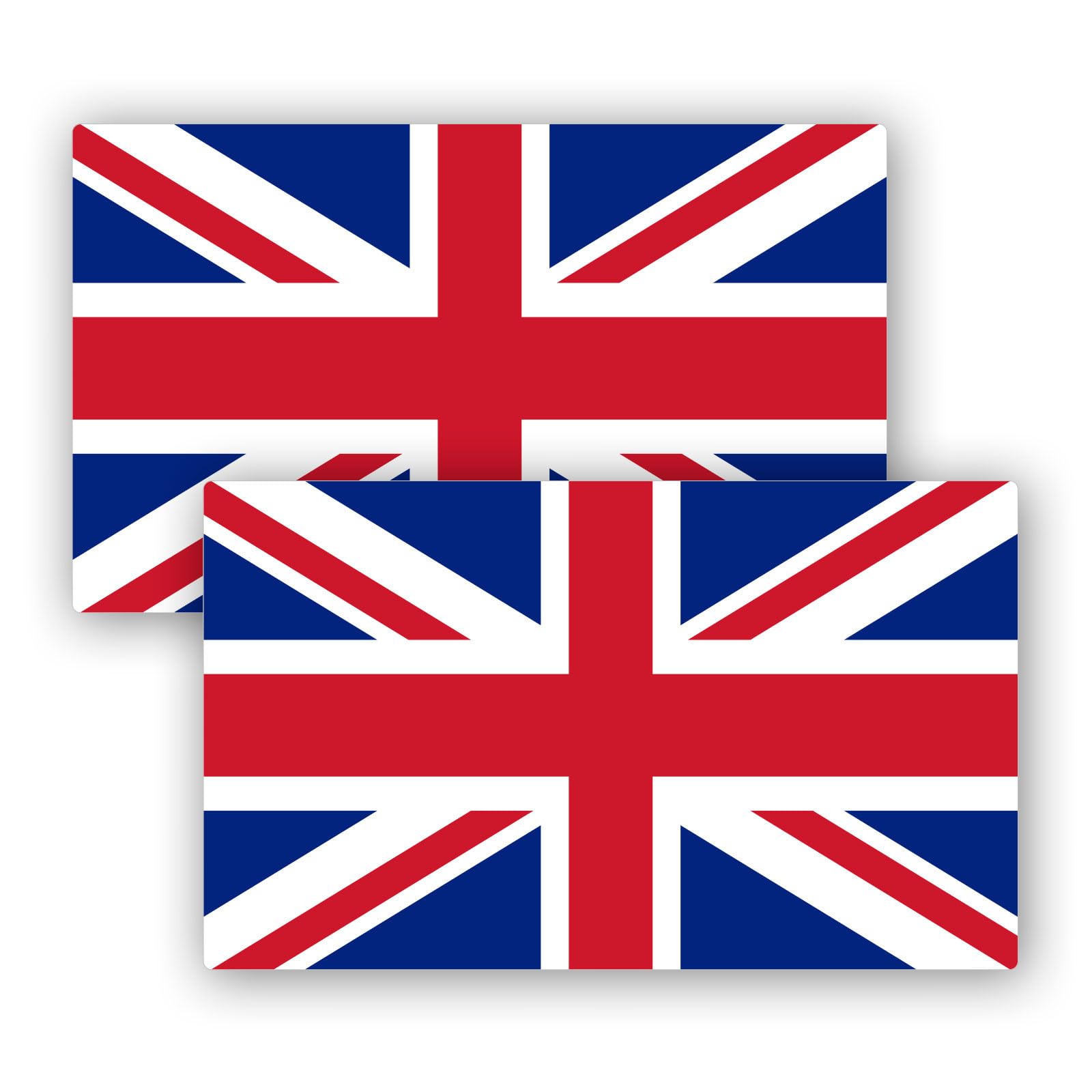 Zimplicity Multicolor 2No. Great Britain Union Jack Uk Flag Vinyl Stickers - 100Mm X 60Mm