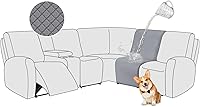 Vista 62 de ALIECOM Fundas impermeables para sofá seccional reclinable para sofá seccional reclinable elástico en forma de L, fundas de esquina lavables