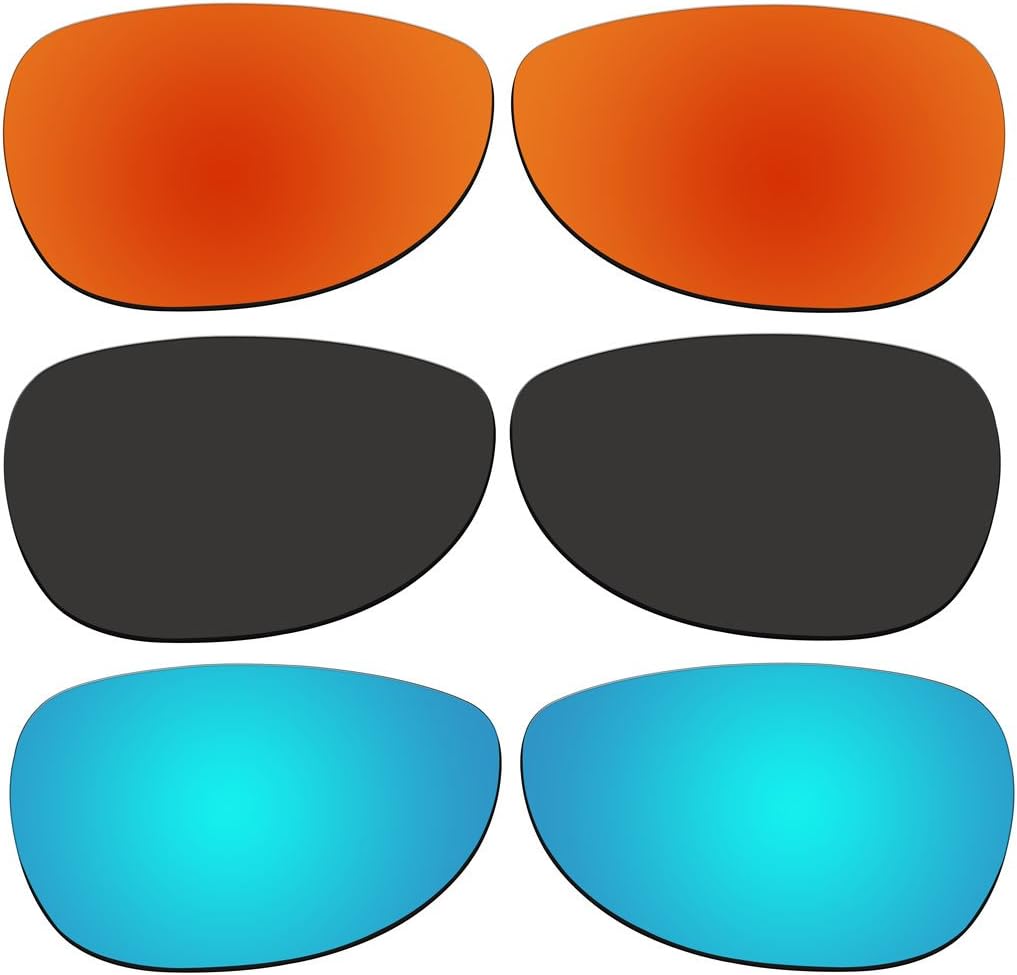 ACOMPATIBLE 3 Pair Replacement Polarized Lenses for Oakley Felon Sunglasses Pack P1