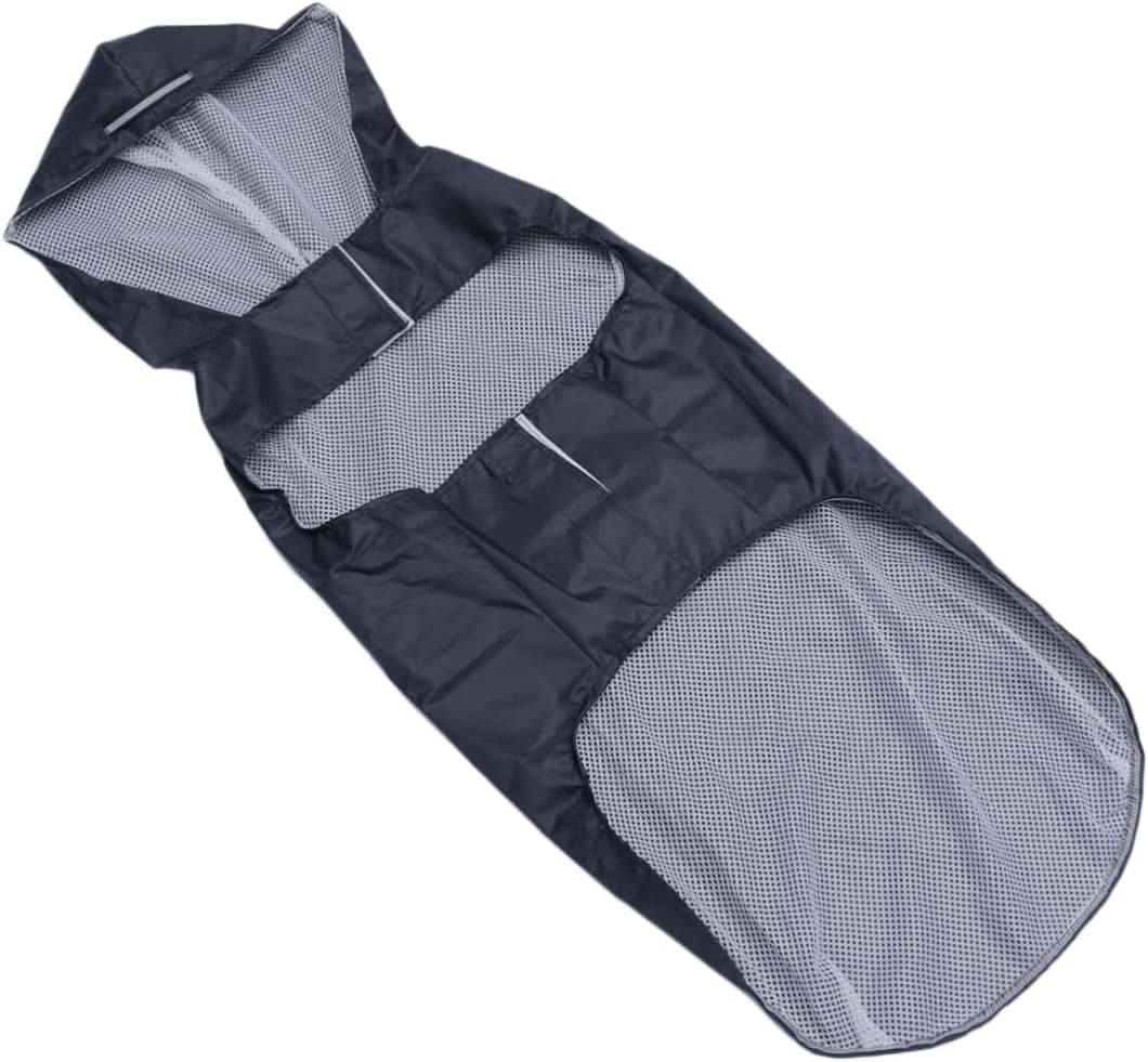 3pcs Large Dogs Rain Jacket Reflective Hooded Waterproof Nylon Fabric Dog Costumes Puppy Poncho Raincoats