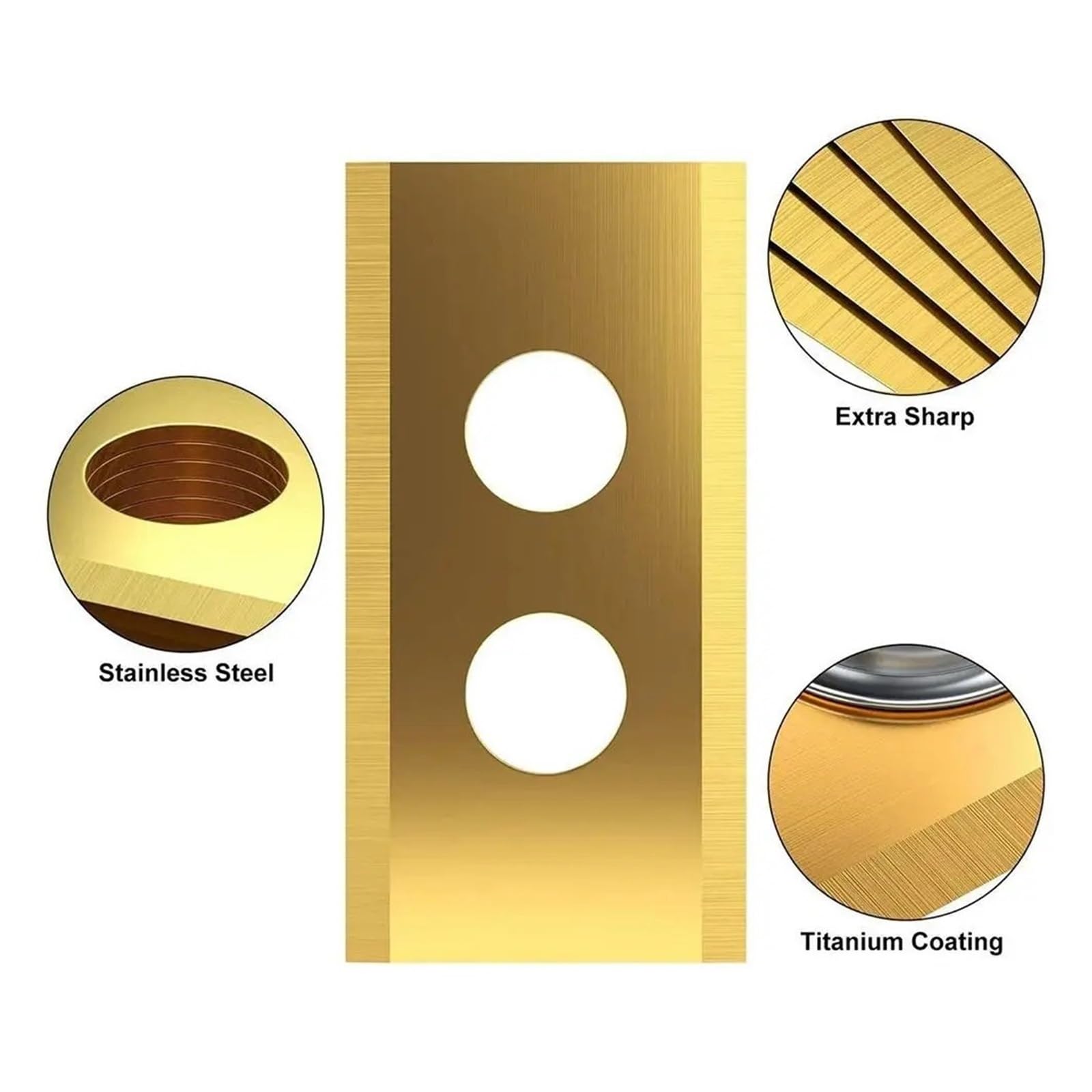 Lame Di Ricambio In Acciaio Inossidabile for Tosaerba | Lama for tosaerba dal design a 2 fori compatibile con gli accessori for tosaerba robot Mammotion Luba(A 30PCS)