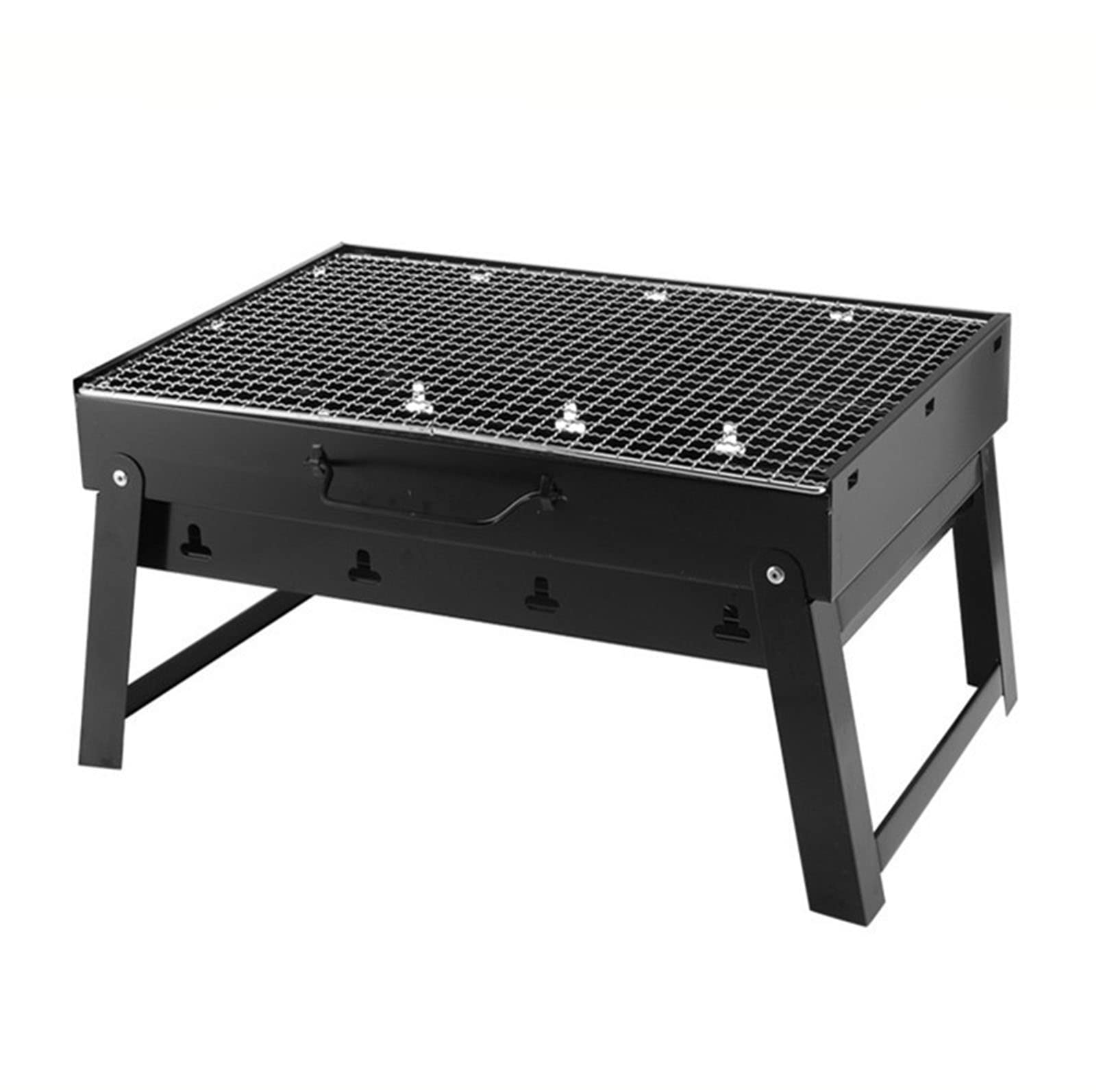 Przenośny grill ze stali nierdzewnej – grill na świeżym powietrzu do ogrodu, na patio i kemping – idealny sprzęt do grillowania dla entuzjastów aktywności na świeżym powietrzu