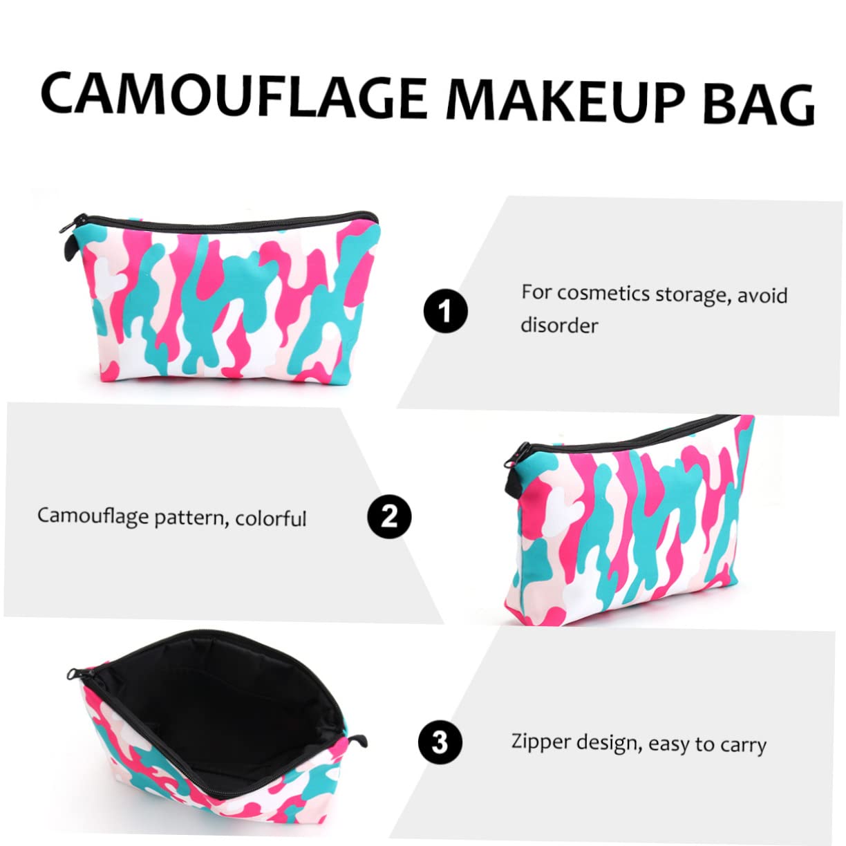 Didiseaon 3piezas Bolsa De Cosméticos De Neceser De Maquillaje Portátil Multifuncional para y Organización De Artículos De Aseo para Mujeres Cumpleaños y