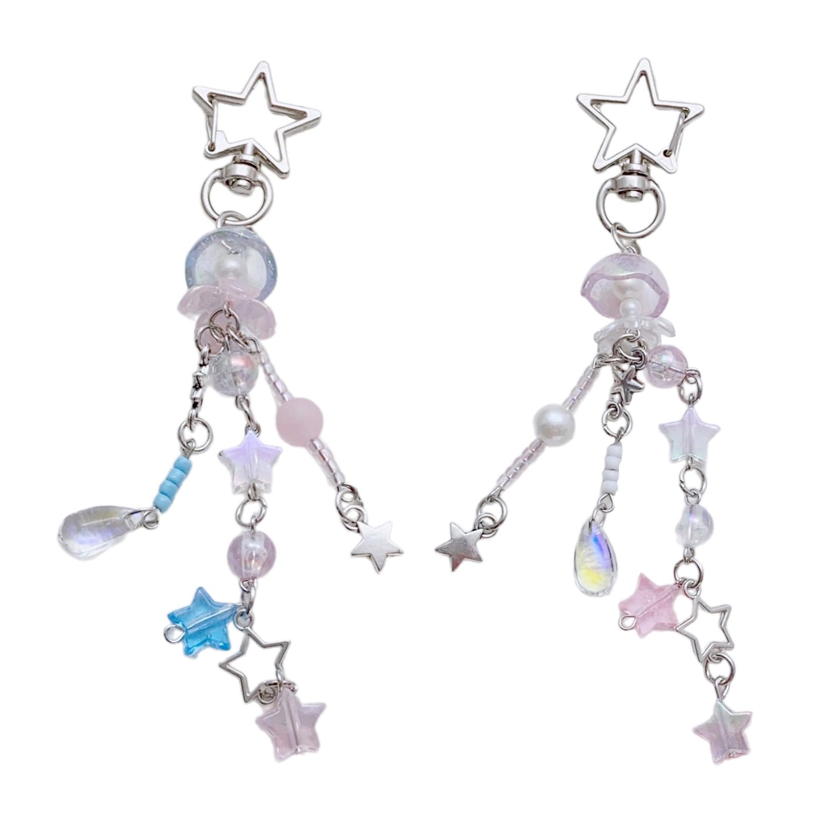 NEWFT Multipurpose Star Blossom Beaded Phone Charm Strap Trendy Multiuse Keychain for Trendy Women Stylish Outfits Daily Use