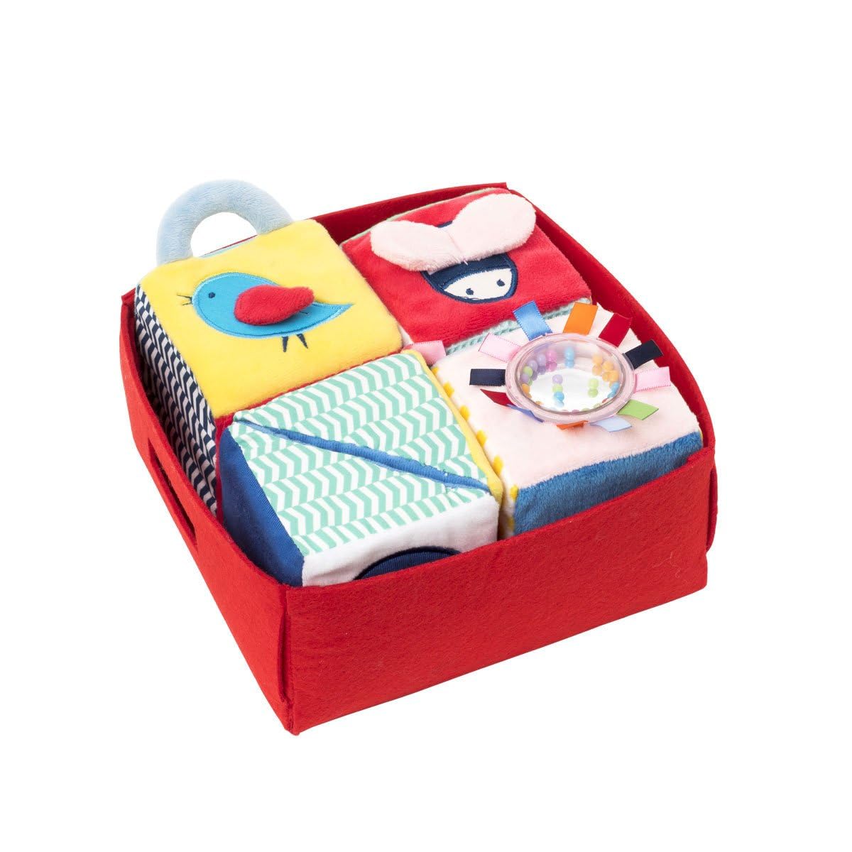oxybul | 4 Cubes d'éveil en Tissu | 6 Mois - 2 Ans