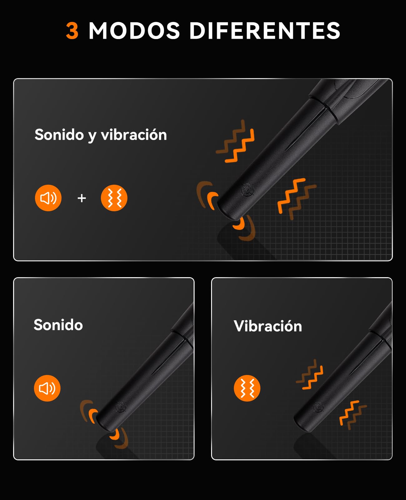 SUNPOW Pinpointer IP68 Impermeable 5-10 Metros Bajo el Agua con 1 Pilas Naranja Portátil Herramientas para Buscar Oro Plata Monedas para Junior Niño Adultos (Negro)