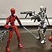 Dumwick Titan13 Action Figure, Lucky Robot 13 Action Figure,3D Printed Multi-Jointed Movable Action Figures,Dummy Robot 13 Figure Creative Gifts for Kids Adults(Red)