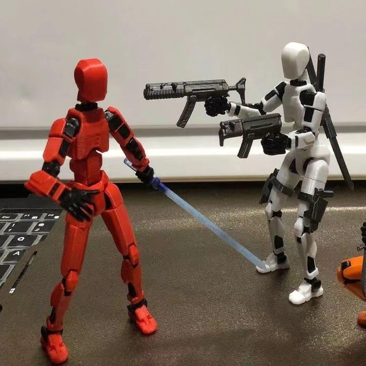 Image of Dumwick Titan 13 Action Figure,2026 New Lucky Robot 13 Action Figures,3D Printed Action Figure,Dummy Robot 13 Action Figures Desktop Decorations Game Gifts (Red,1pc)