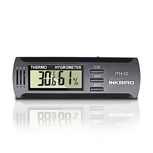 Inkbird ITH-10 Digital Thermometer and Hygrometer Temperature Humidity Monitor for