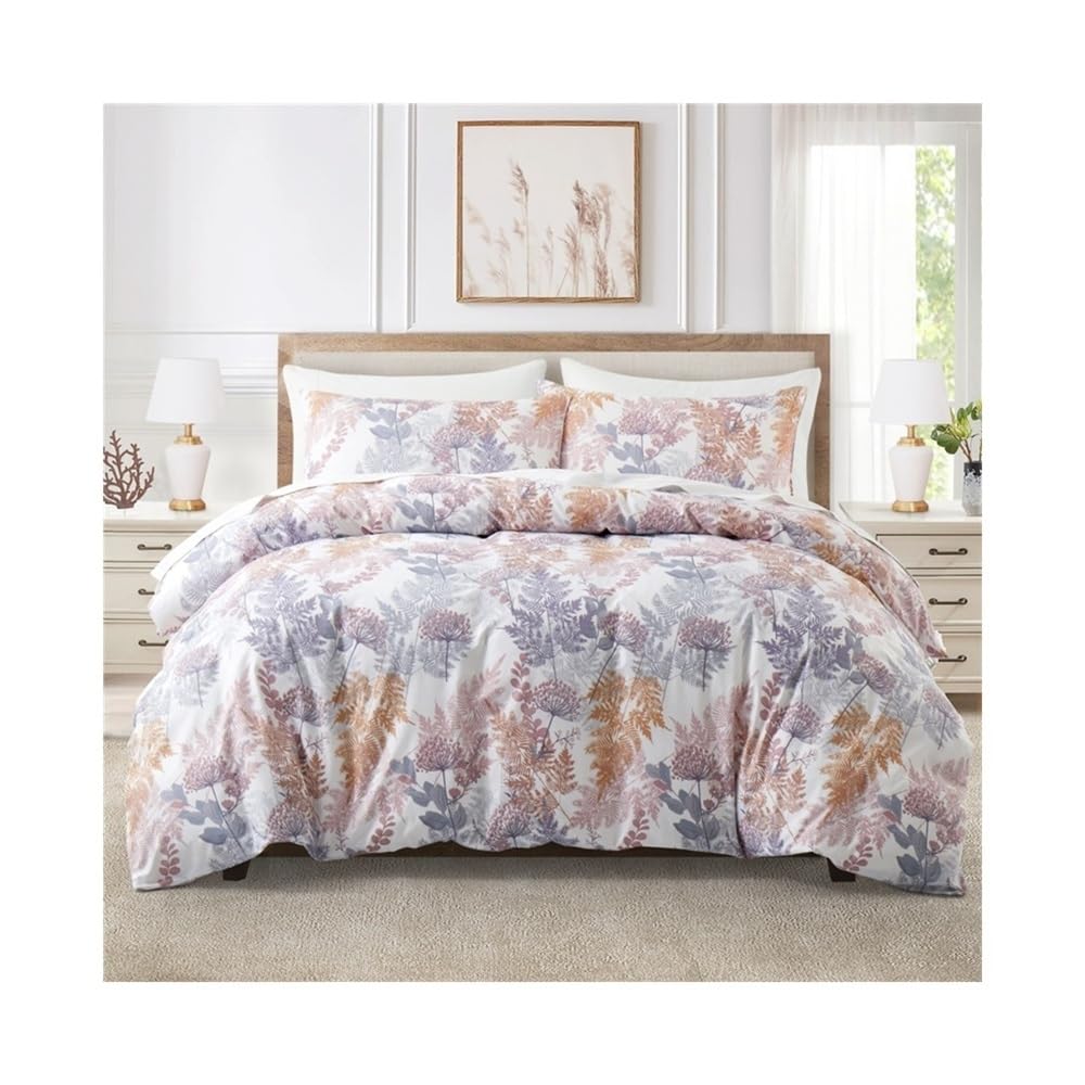 VHKJewE Set Rustic Farmhouse Reversible Comforter Cover 2/3pcs Soft Skin-friendly Bedding Set(US Twin(173x229cm))
