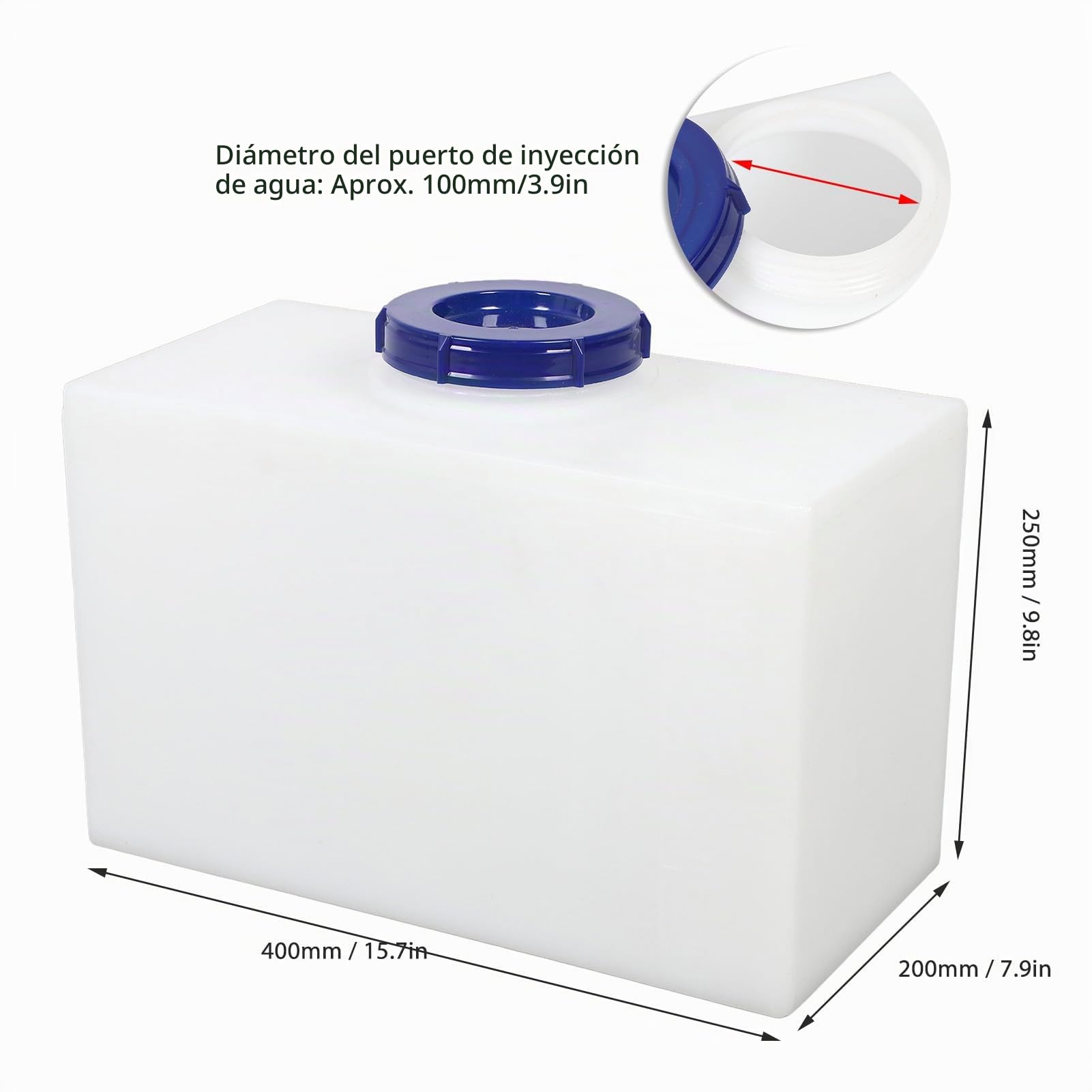 Fockety Tanque de retención de Agua, Tanque de Agua Dulce RV de 5 galones para Agua Potable y Potable, Tanque de Agua RV para Remolque, yate, Barco, Almacenamiento de Agua doméstico