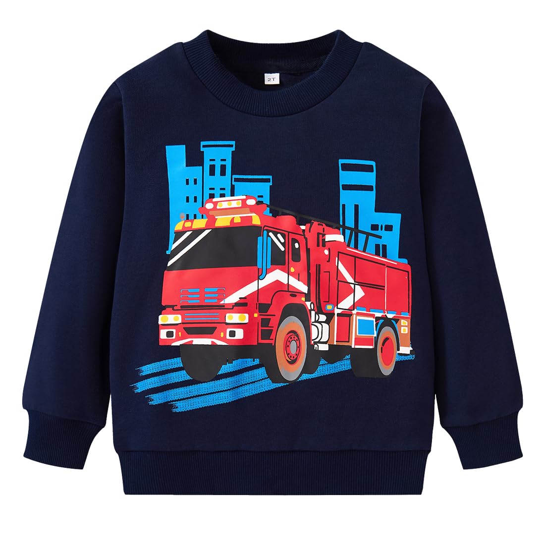 Popshion Toddler Boys Sweatshirt Cotton Lightweight Kids Winter Warm Sweater Crewneck Pullover Tops