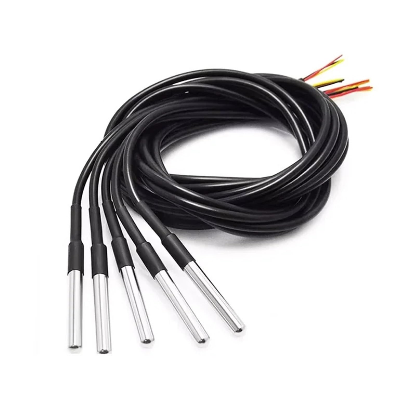 5 uds DS18B20 temperatura impermeable, Compatible con Arduino, sonda del Sensor Sensor de temperatura Digital de acero inoxidable 1M 2M 3M 5M Cable(5M)