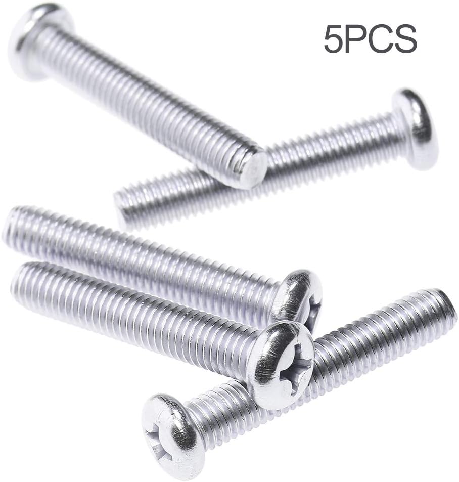 Tech Deals 🔥 Mini Skater 5 Pcs M8 Stainless Steel Screws Machine Screw Bolt Thread Round Head TV Wall Mount Bracket