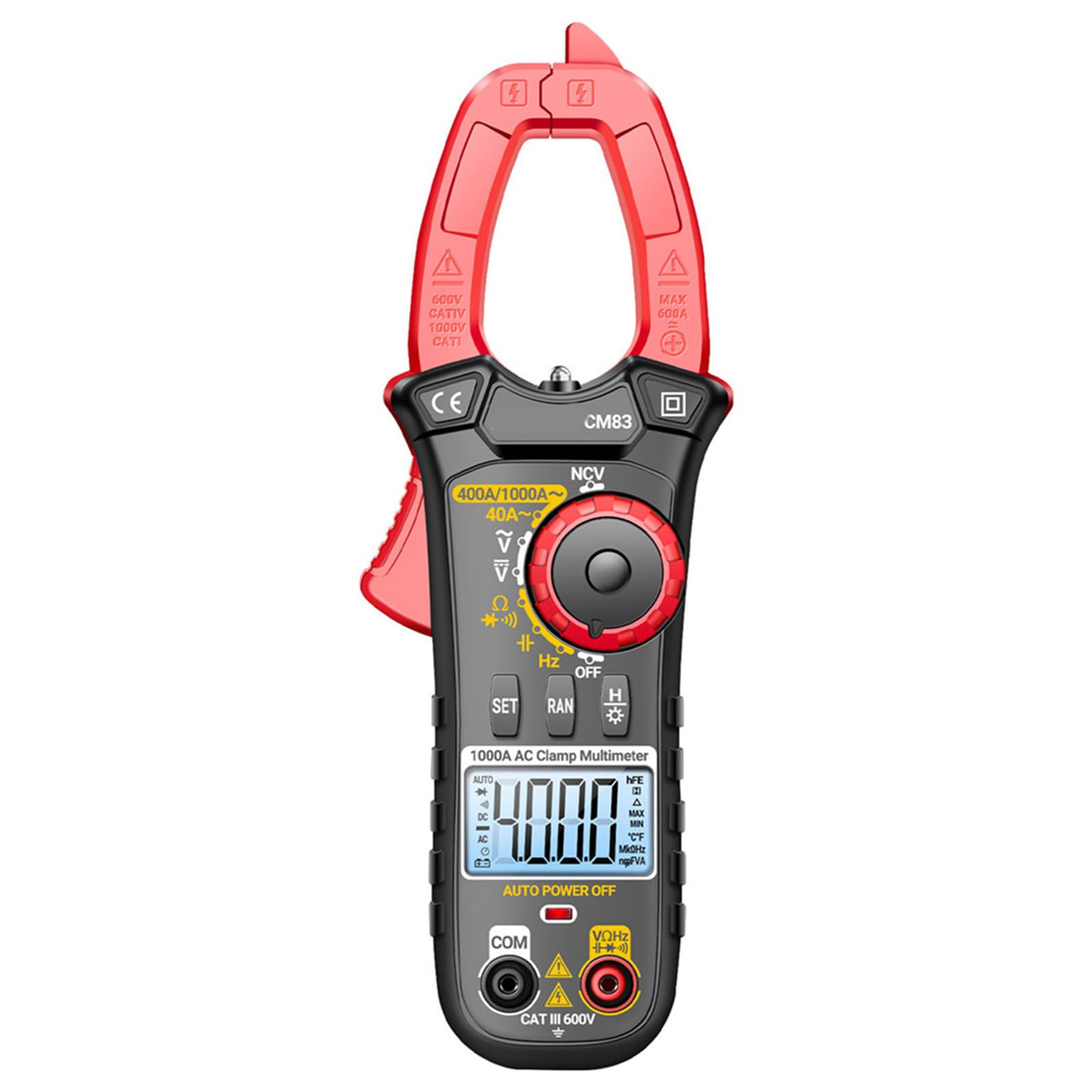 Duty Current Measuring Clamp Meter Easy to Read Display Precisions Engineered Clamp Multimeter for Electricians Large Current Measurement
