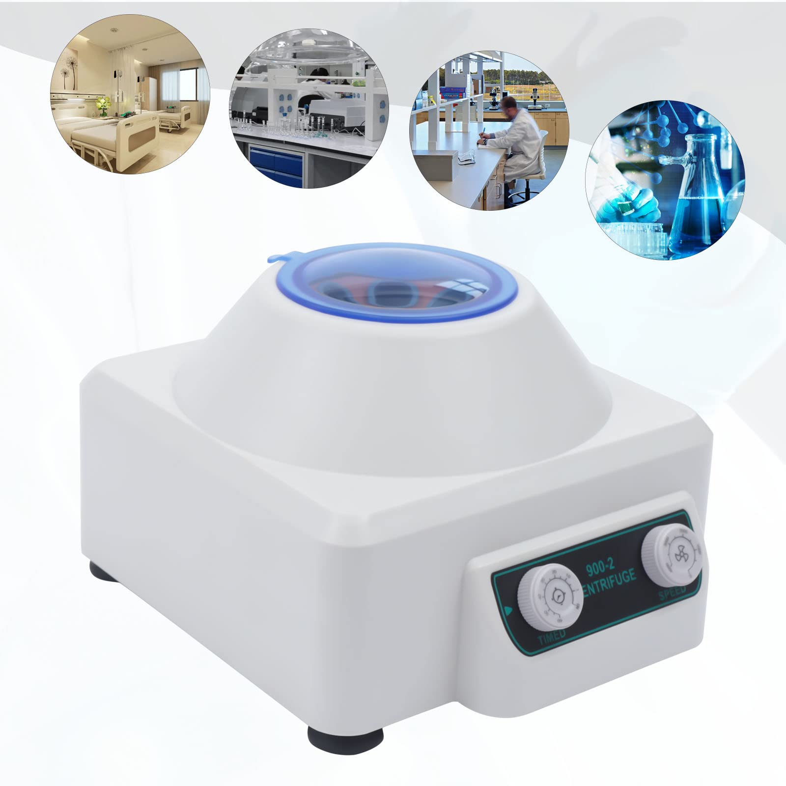 Máquina Centrífuga Eléctrica Portátil, Tubos De 6x15 Ml, Laboratorio 4000 RPM Con Temporizador Y Control Velocidad, PRP Mesa For Separación Plasma Sanguíneo, 30 W, 2086 Xg