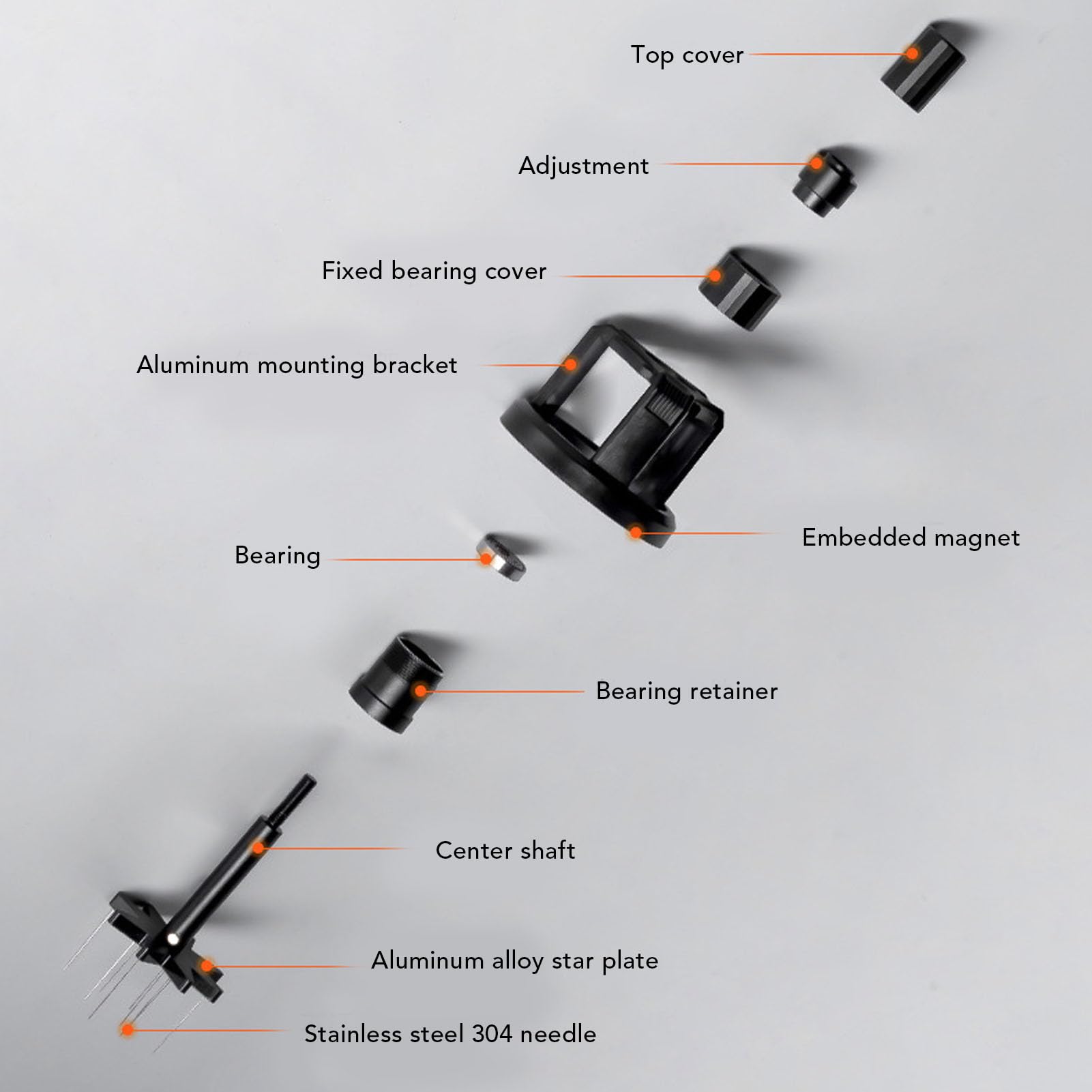 Herramienta WDT, Herramienta de Distribución de Agitador de, Altura de Aguja Ajustable, Aleación de Aluminio, Aguja Distribuidora de café de Acero Inoxidable para Hacer café
