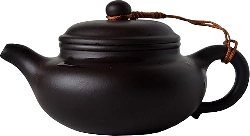 Miniatura 13 de Tetera china gongfu genuina arcilla negra Zisha 10oz Clásicos Fanggu Pot Infusers Tea (Zini arcilla púrpura)