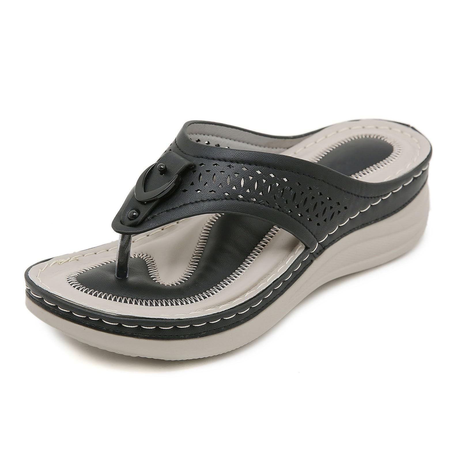 Generico Sandales De Marche Femme Confortables LéGèRes AntidéRapantes Semelle Souple Respirantes Chaussures Femme éTé éLéGantes Mules Support Coupe Large Ville Usage Quotidien