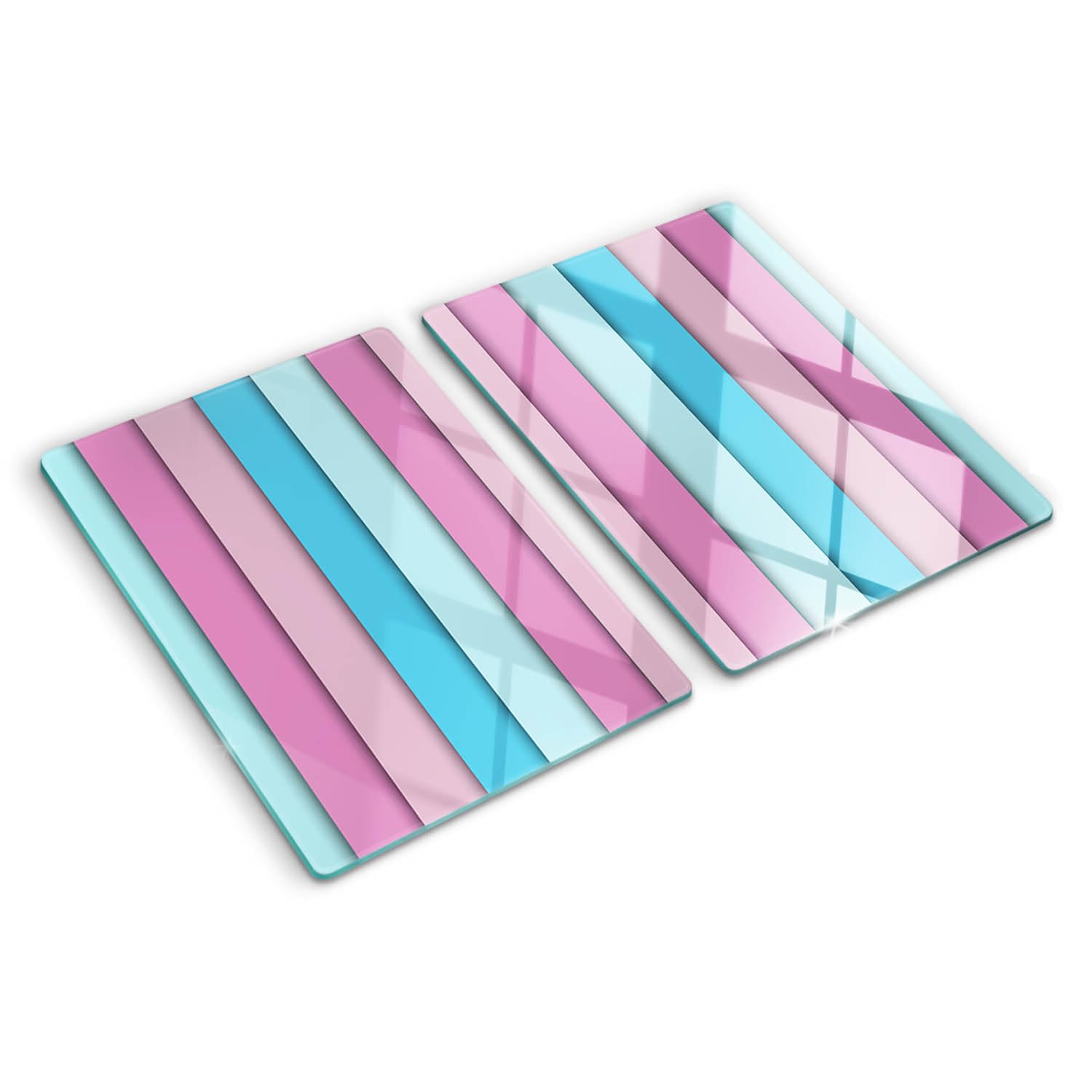 Planche en verre avec bords polis et impression contact alimentaire premium