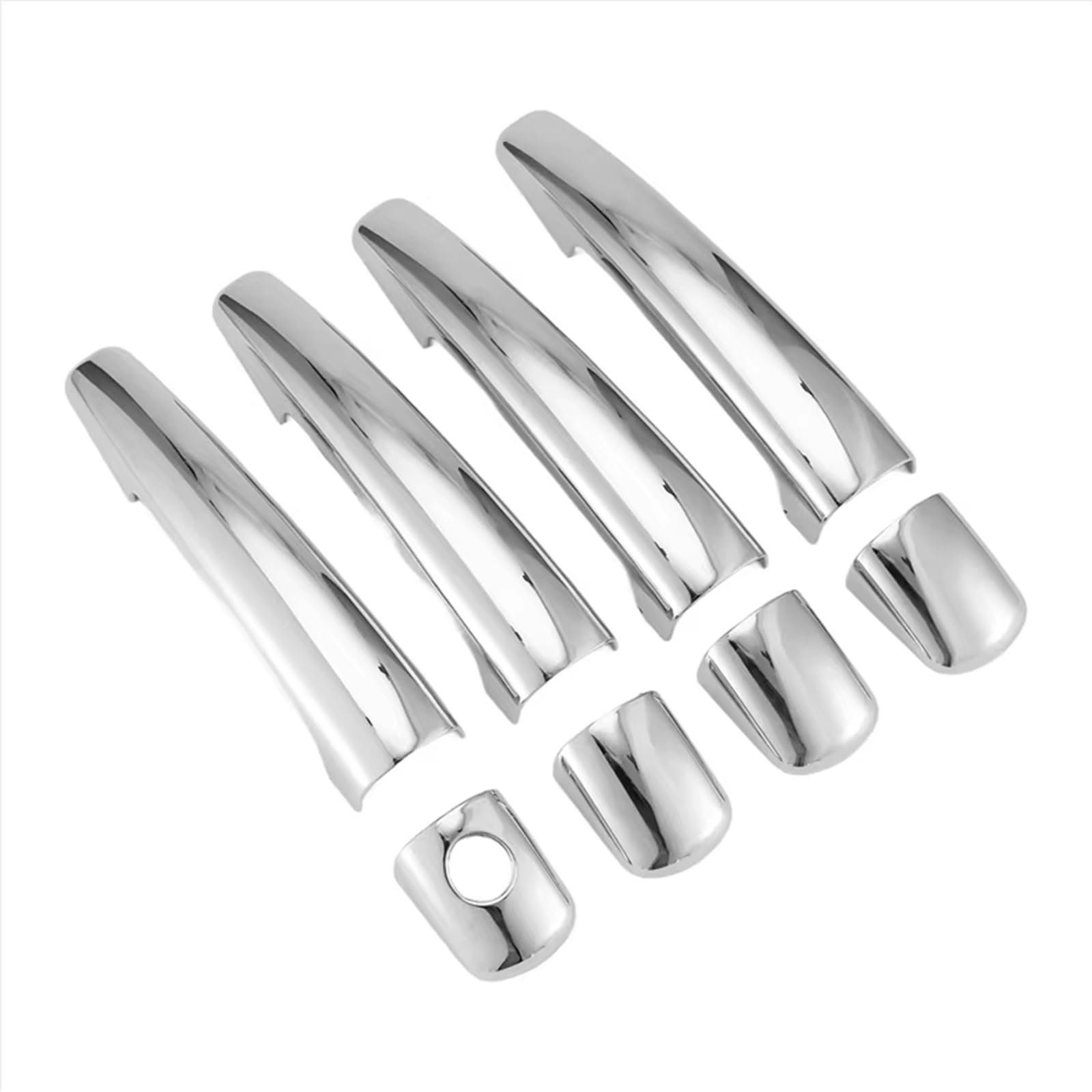 NingRuiBhd Car Sliding Outer Door Handle for 208 2012-2018 Chrome Exterior Door Handle Cover Car Accessories Stickers Trim Set