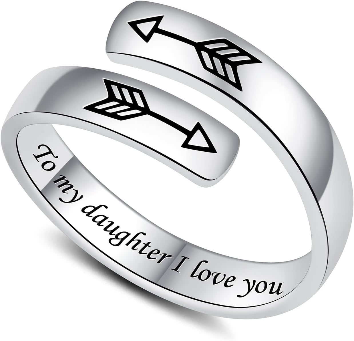 Adjustable Hope Rings 925 Sterling Silver Always with you Ring Inspirational Jewelry Encouragement Gifts for Women