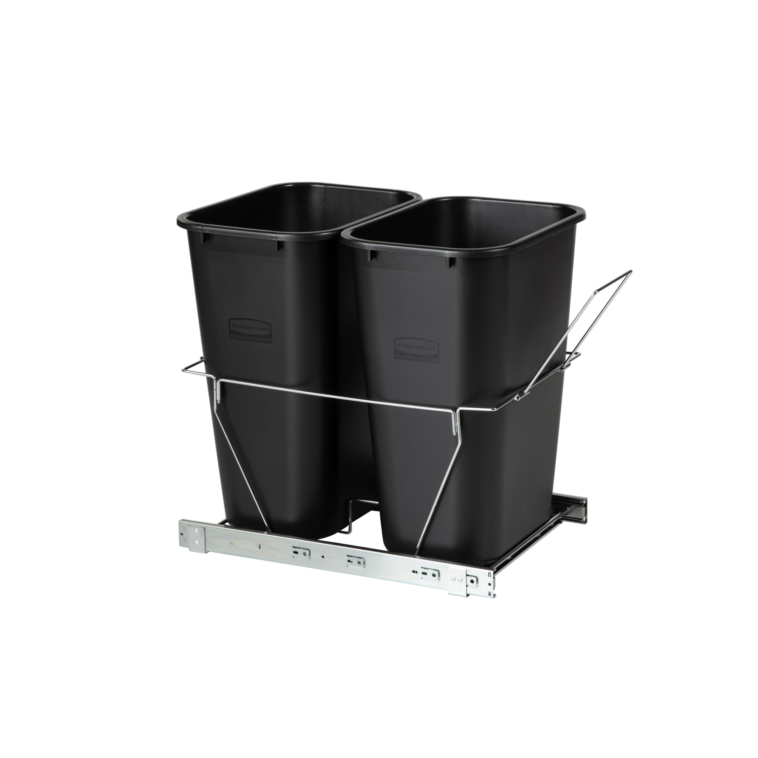Rubbermaid Kitchen Cabinet Pull-Out Trash Can and Recycling Bin