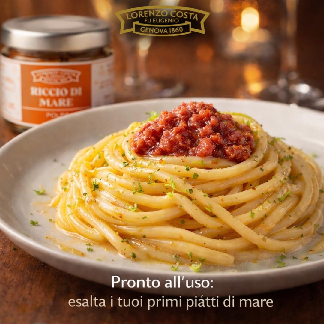 Lorenzo Costa fu Eugenio – Polpa di Riccio in Vasetto – 100% Naturale e Artigianale – Oro del Mediterraneo per Primi Piatti di Mare – 55g