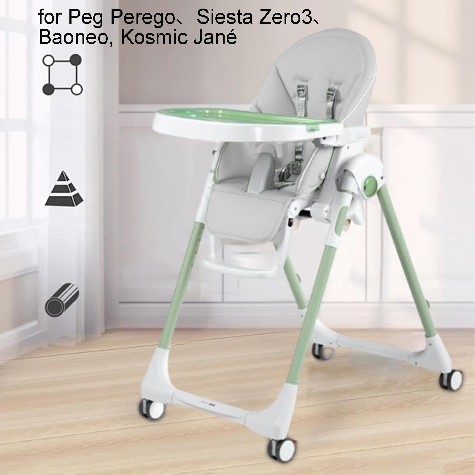 Generic Baby High Chair Cushion, Pad, Seat Cushion, Soft and Comfortable Thick Pad Suitable for Peg Perego, Siesta Zero3, Baoneo, Kosmic Janes, Most High Chairs, Refer to Description