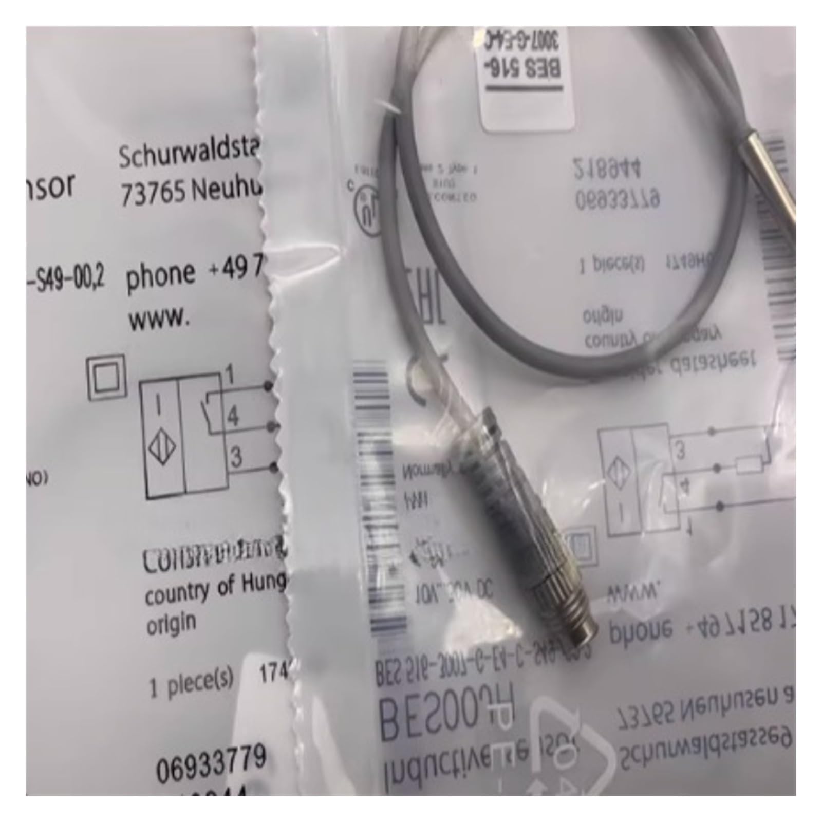UITGVDQAT 2Pcs BES00HW BES516-3007-E4-C-PU-02 Proximity sensor
