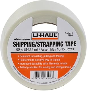 U-Haul Shipping Tape (Ideal for Shipping, Strapping, and Protection) - 60 Yards, 1-3/4" Width
