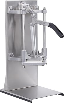 Commercial French Fry Cutter with 4 Size Blades, Stainless Steel 1/4 3/8 6 Wedges 6 Wedges to Core Chopper, Manual Potato Apple Lemon Slicer Cutting for Restaurant Home Kitchen, Sliver