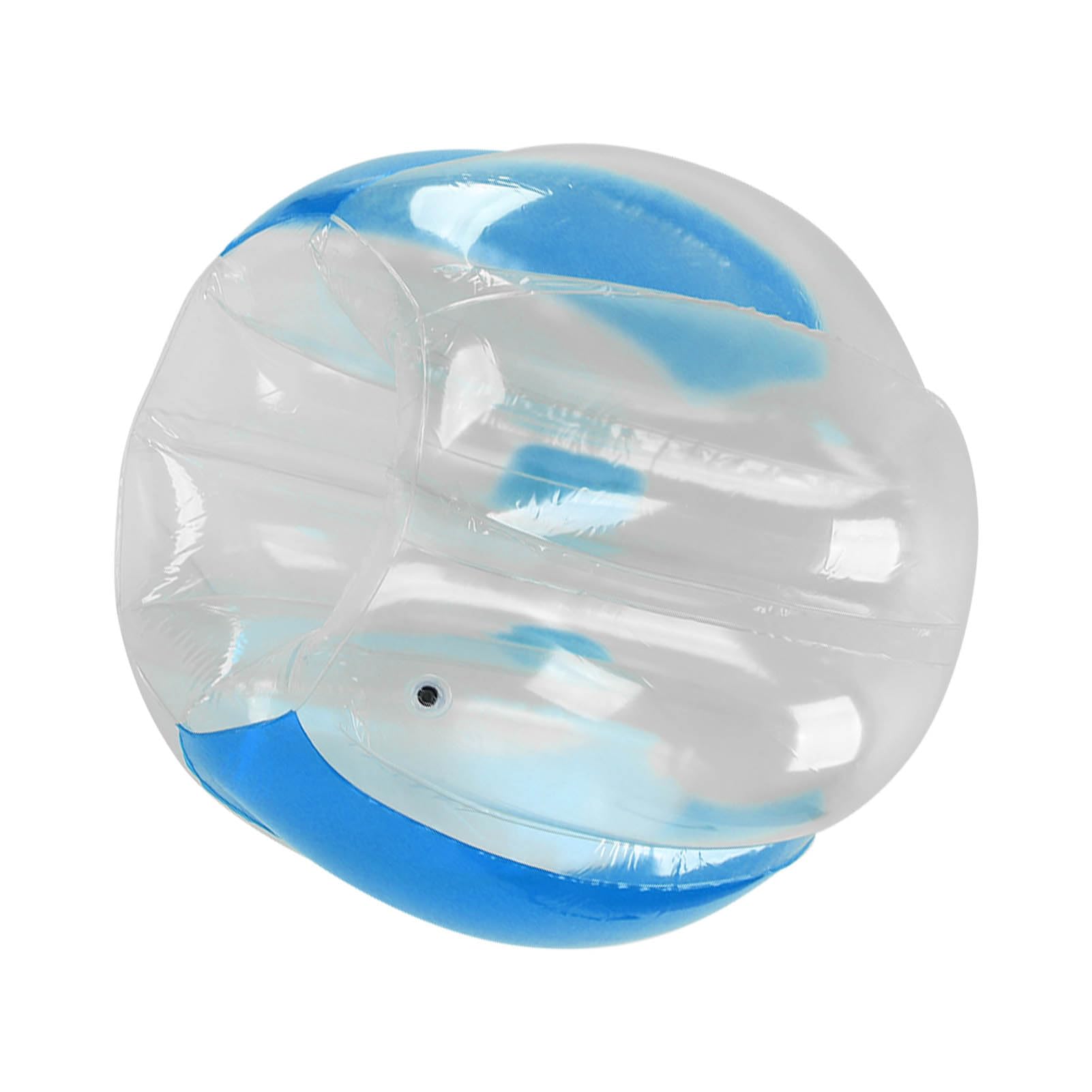 Aufblasbarer Bump-Ball, menschlicher Kollisions-Blasen-Hüpfball, PVC-Körperblasenball für Outdoor-Spiele und Partys, inklusive Reparaturflicken, 90 x 80 cm für Kinder und (Blau Transparent)