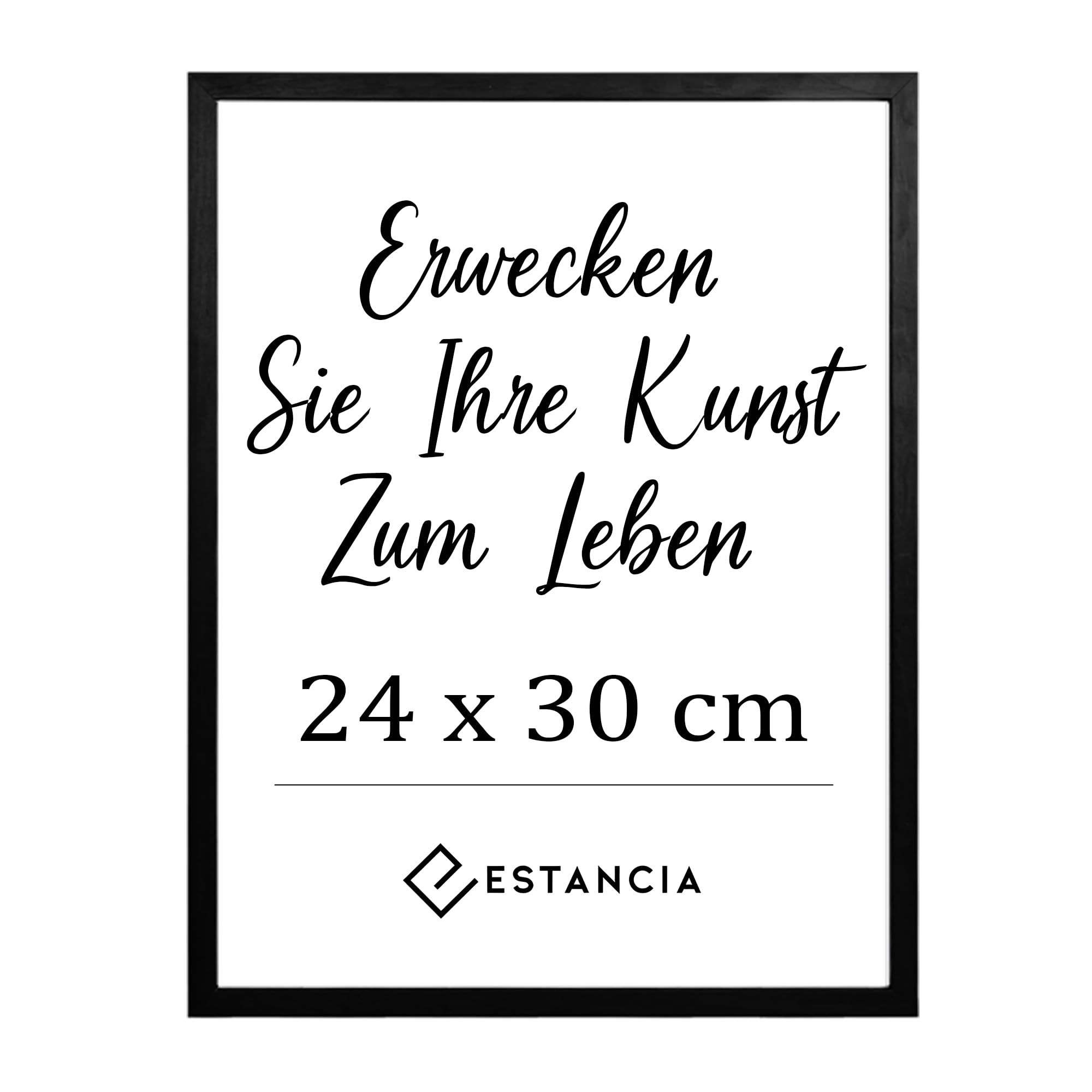 Estancia Black Pine Wood Photo Frame 24X30 Cm With Shatterproof Acrylic Glass | Modern 24 X 30 Cm Wooden Picture Frame