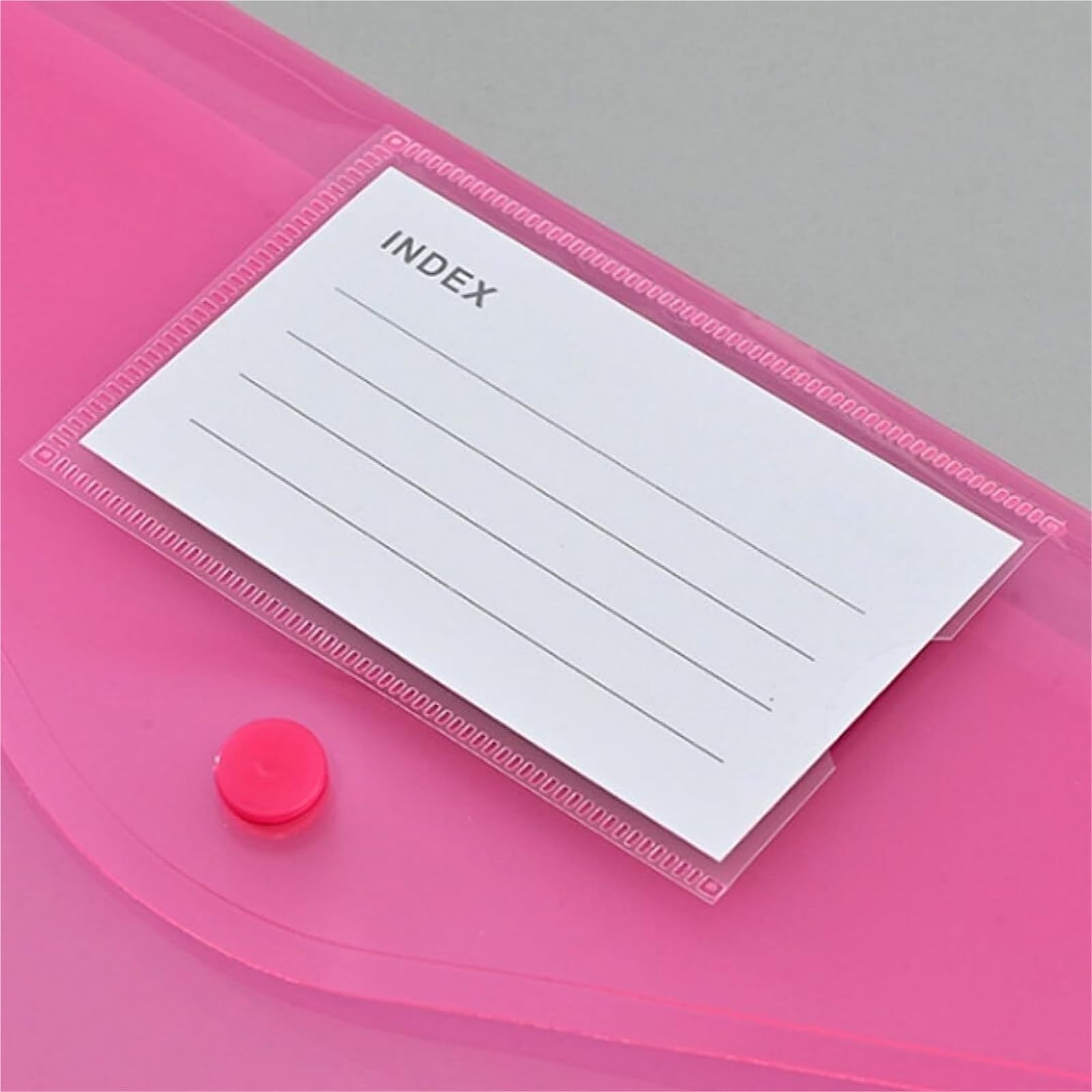 cartelle in plastica Raccoglitore tascabile - 12 buste Cartelle raccoglitore 11 fori for anelli 2/3/4, Cartelle raccoglitore con bottone automatico ed etichetta, formato lettera cartelle