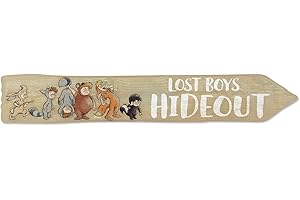 Open Road Brands Disney Peter Pan Lost Boys Hideout Arrow Wood Wall Decor