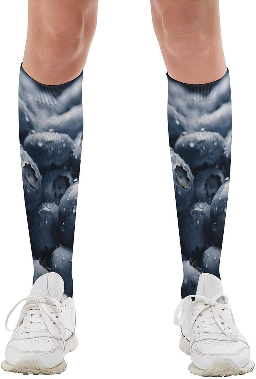 Delicious Blueberry Compression Socks for Women Men Comfort Over The Calf Socks Moisture Wicking Breathable Athletic Sock