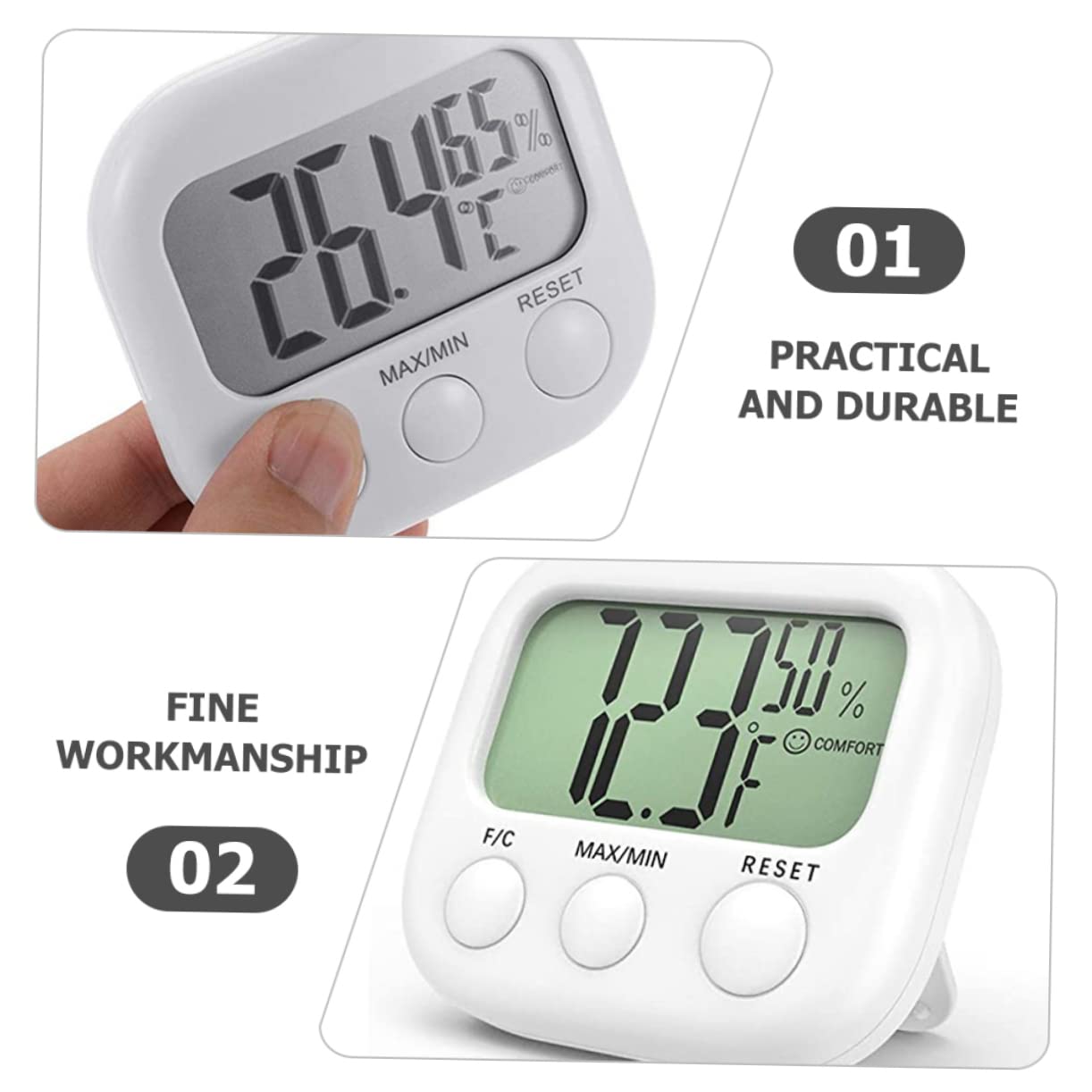 balacoo 3pcs Aquarium Accessories Fish Tank Temperature Measurer Desktop Thermometer Digital Display Easy to Carry