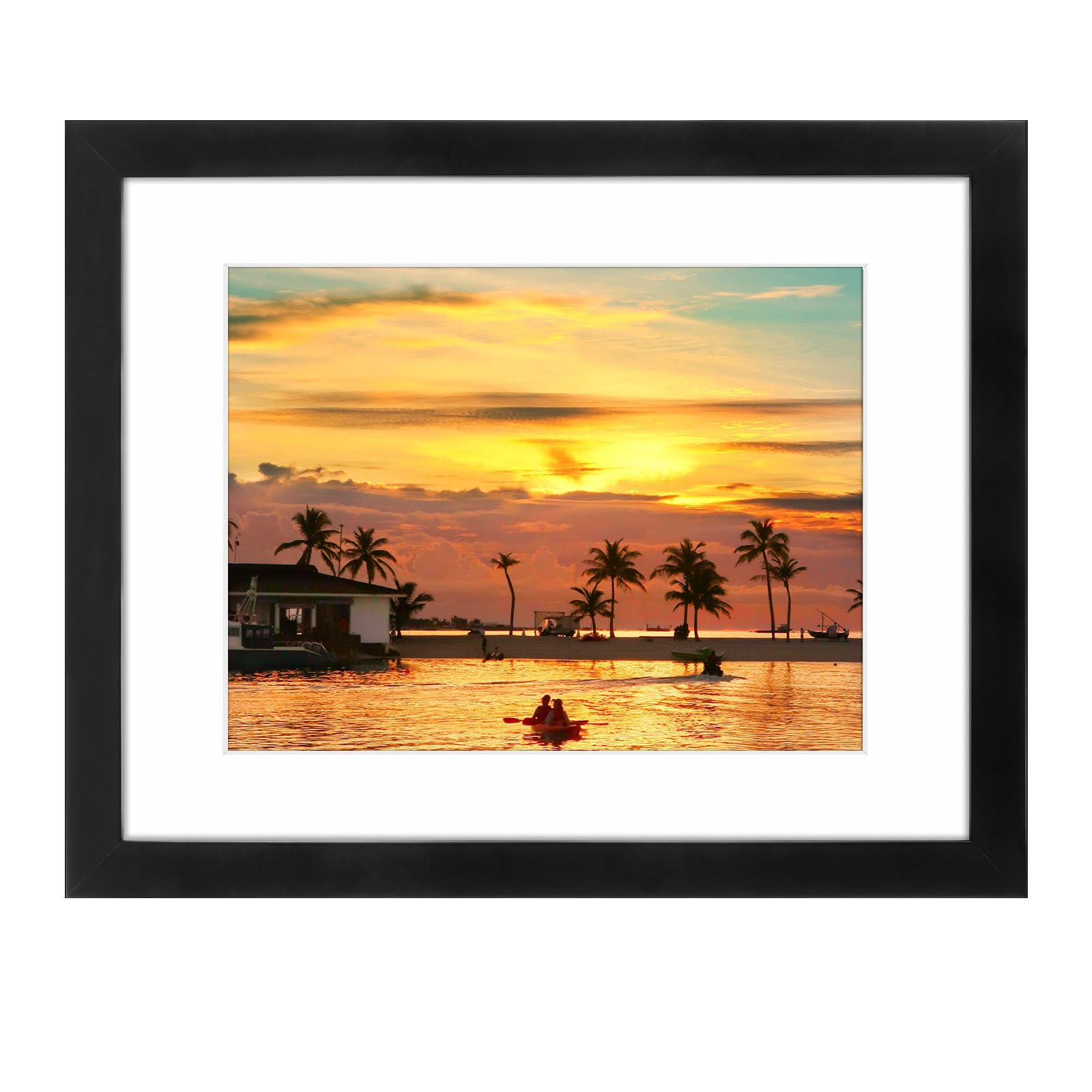 Photo 1 of Frametory, 11x14 Certificate Frame with Mat for 8.5 x 11 - Real Glass Fronts - 8 1/2x11 Photo Frame for Degree Award Document Diploma - Wall Mounting (Black, 1 Pack)