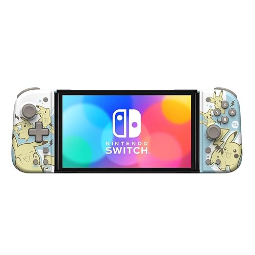HORI Nintendo Switch Split Pad Compact (Pikachu & Mimikyu) - Ergonomic Controller for Handheld Mode - Officially Licensed by Nintendo & Pokémon