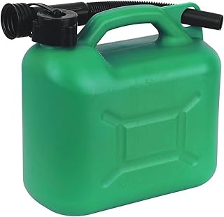BARGAIN4ALL Plastic Fuel Diesel Petrol Jerry Can – with Pouring Spout – Liquid Compatibility – Easy to Carry Anywhere – Oil Water Container Can (Green (5 Litres))