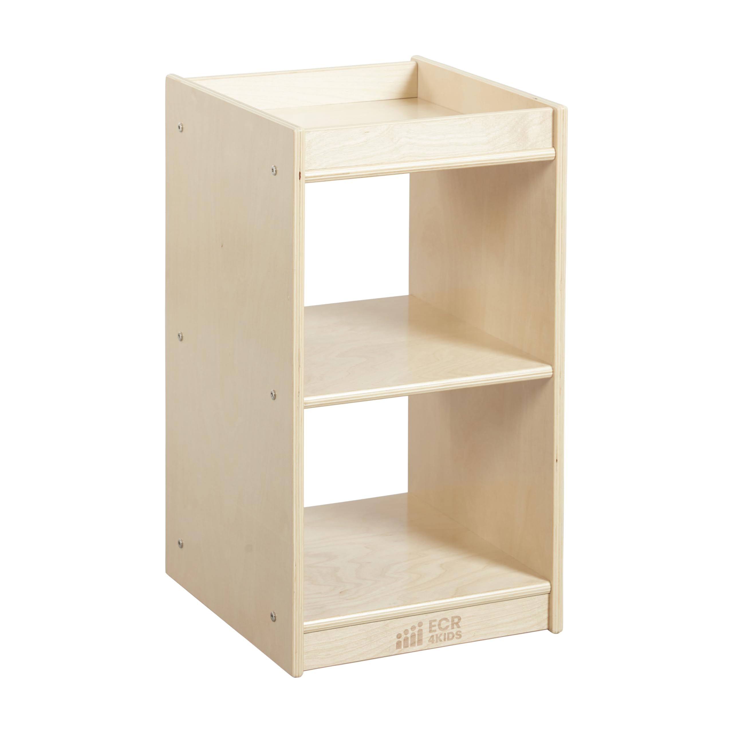 ECR4Kids 2-Cube Double-Sided Vertical Storage Organizer, Classroom Furniture, Natural