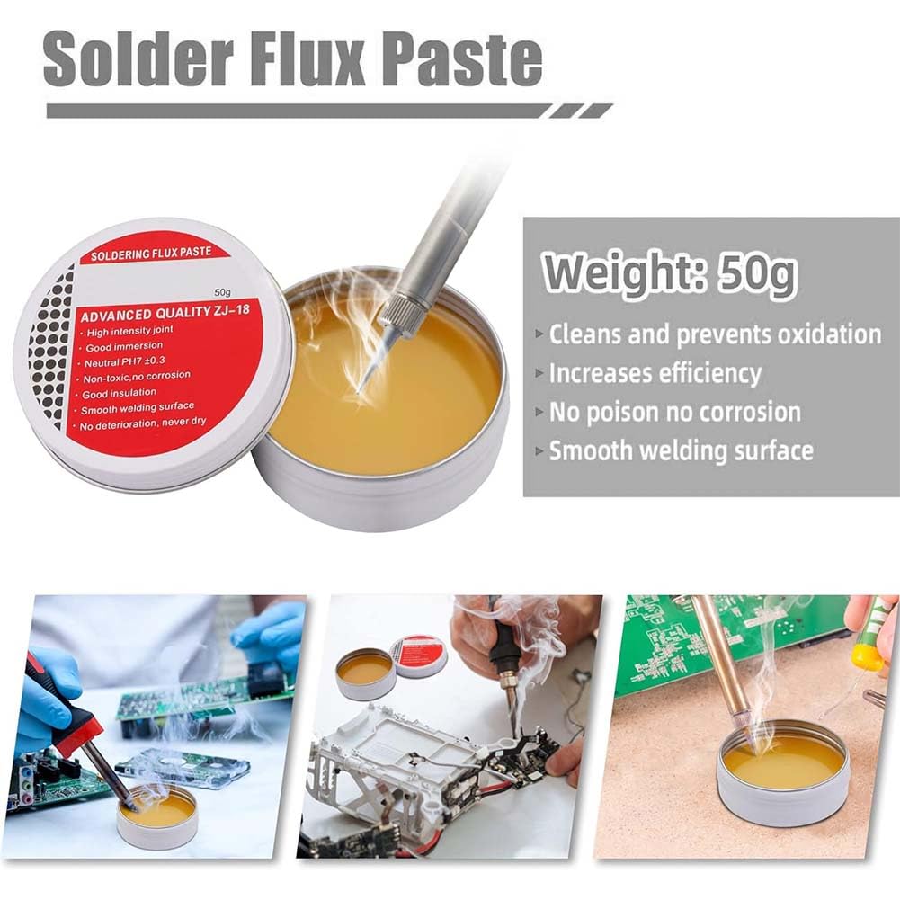 Flussante per Saldatura a Stagno,100g Stagno per Saldare,Pasta Saldante Stagno,Flussanti per Saldatura,Pasta Saldante,Senza Piombo Flussi per Pasta Saldante,per Meccanica,Metallo,Telefono