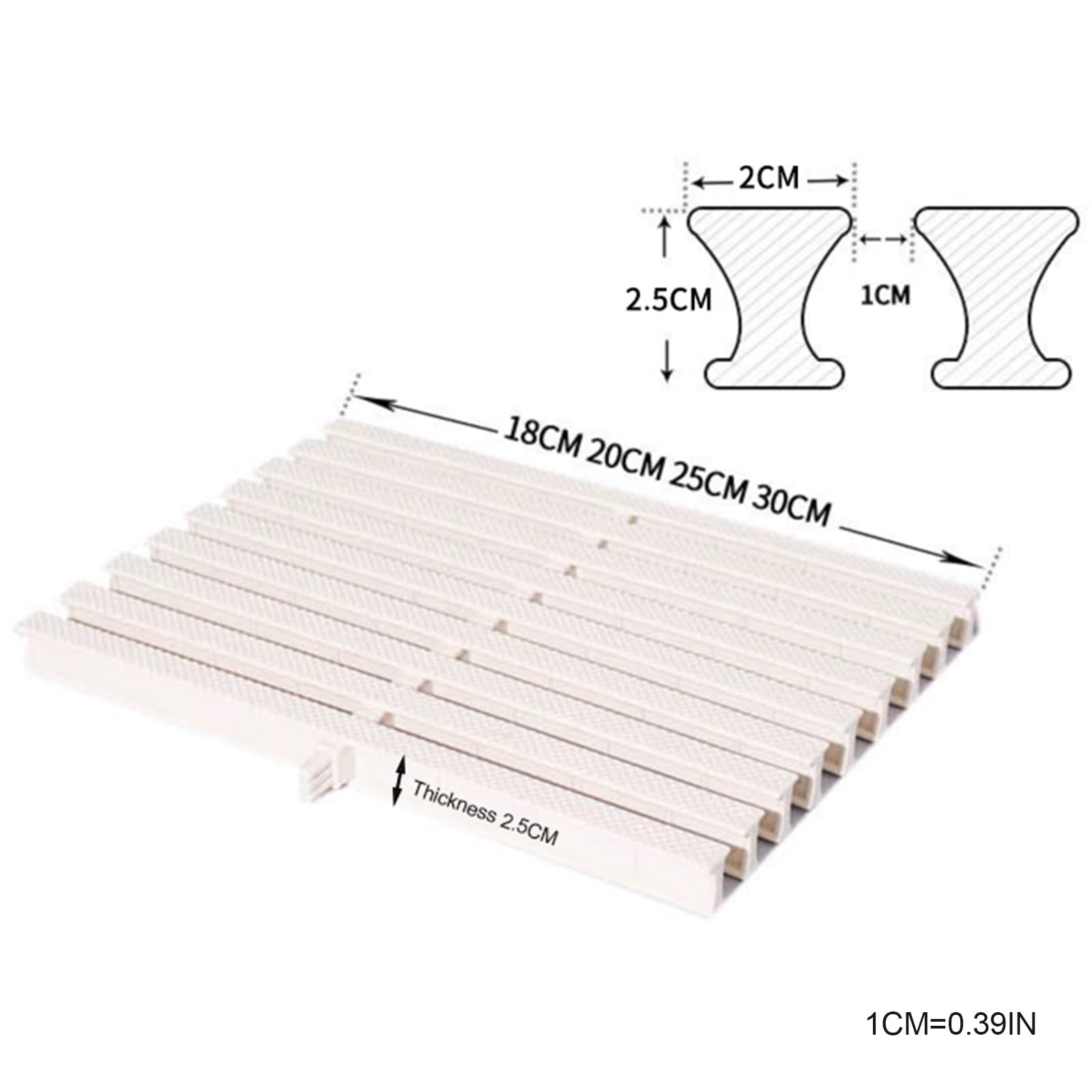 Generico Copertura per griglia Piscina Resistente - Griglia di Troppo Pieno a 1 Foro, Filtro a Canale in PP per Il drenaggio del Bordo Piscina, griglia a Canale Resistente per Una Gestione Efficace d