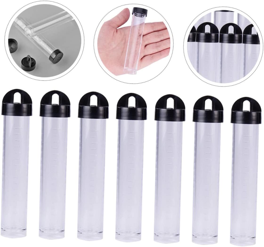 Gatuida 30pcs Transparent Storage Tubes with Lid for Beads and Items Lightweight and Convenient for Travel and Organization