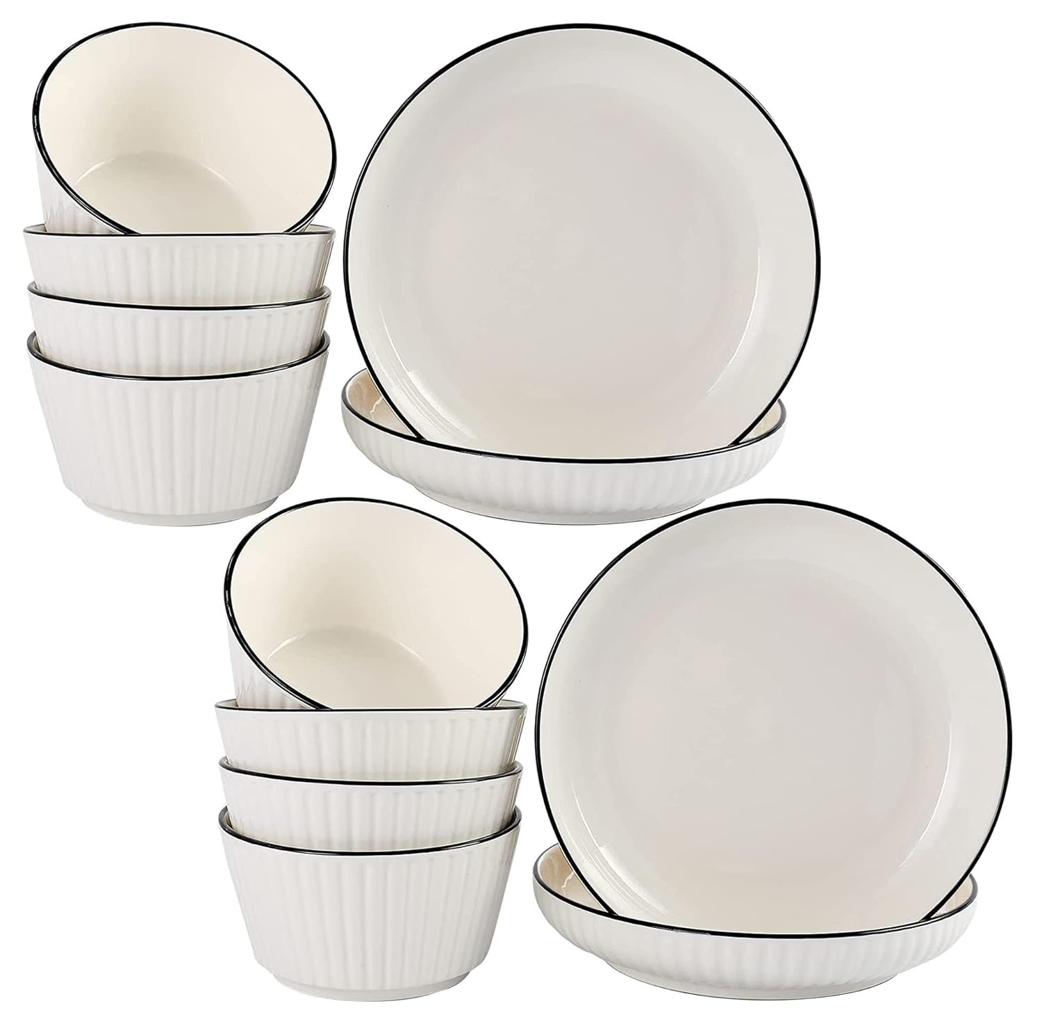 Buy PPlus International Fusion Porcelain Dinnerware Set Round Plates